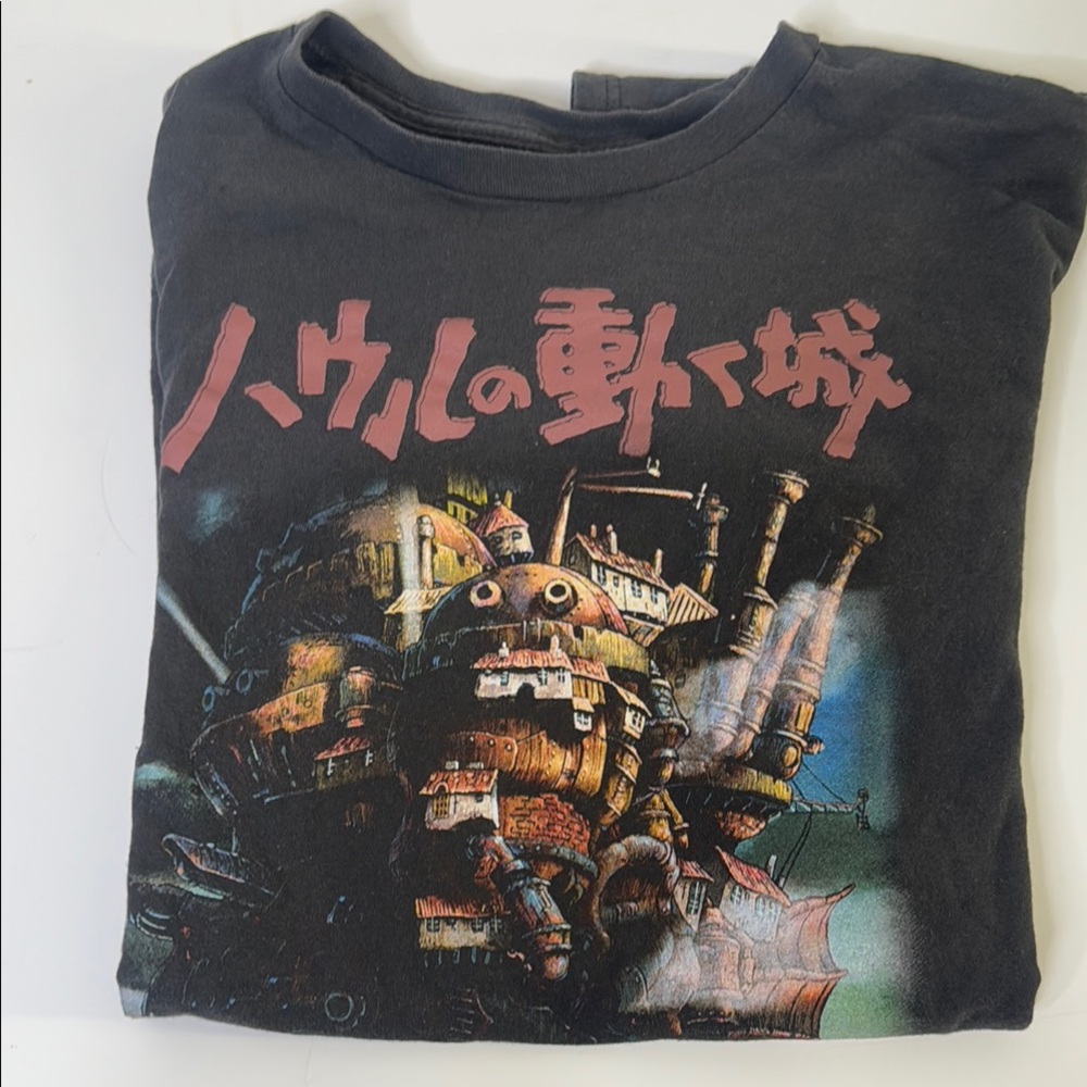 Graphic Black T-Shirt with Anime Design